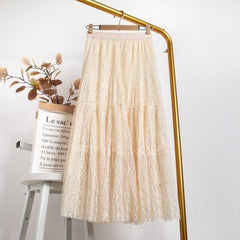 Hollow Out Long Lace Skirt