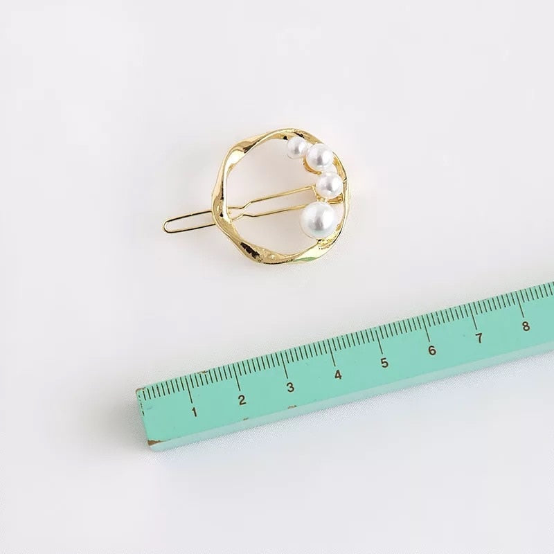 Style Pearl Hairpins Barrettes Geometric