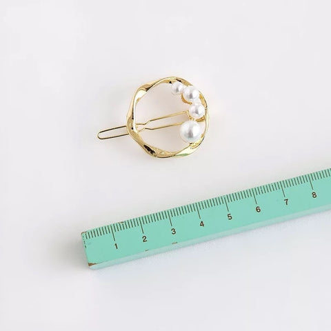Style Pearl Hairpins Barrettes Geometric