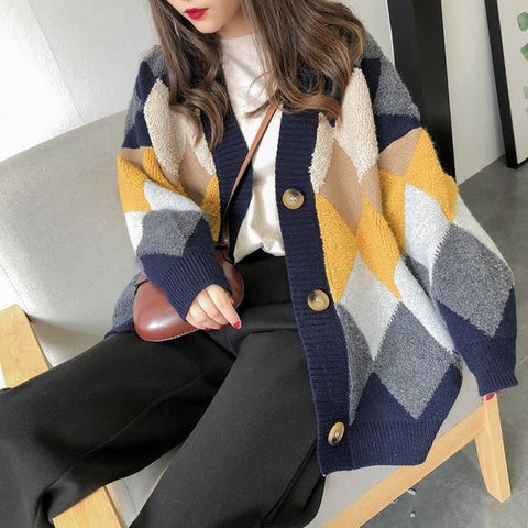 super knit cardigan thickening tide