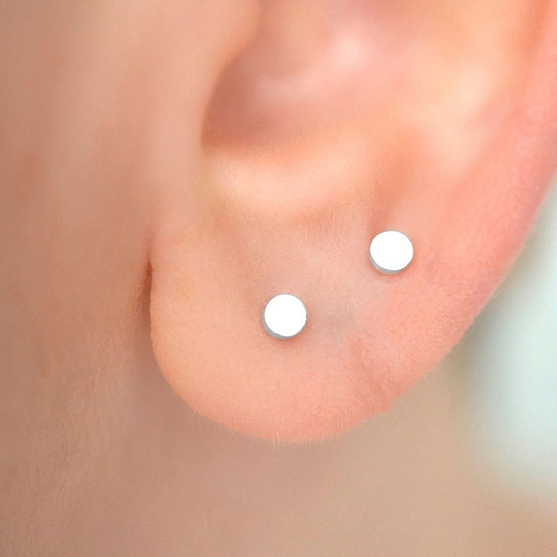 Minimalist Stainless Steel Stud Earrings