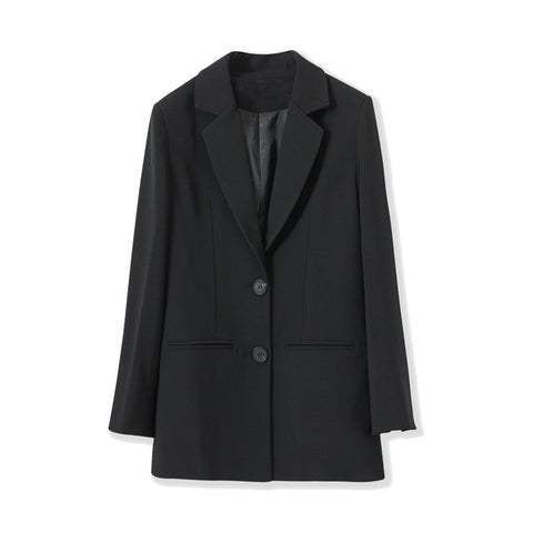 Women Black Suit Blazer Office Jacket Ladies Tailored Oversized