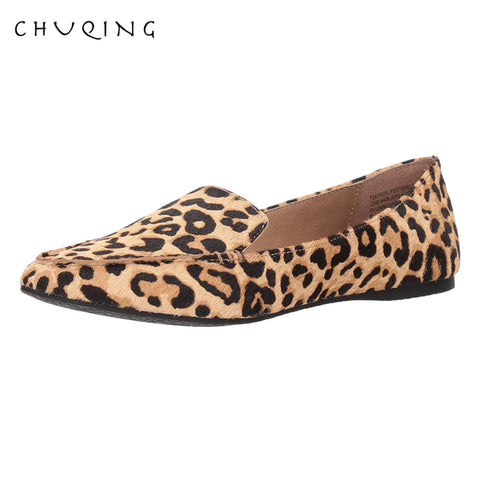 Casual Flat Loafers Fashion Comfortable Leopard Shoes Trend