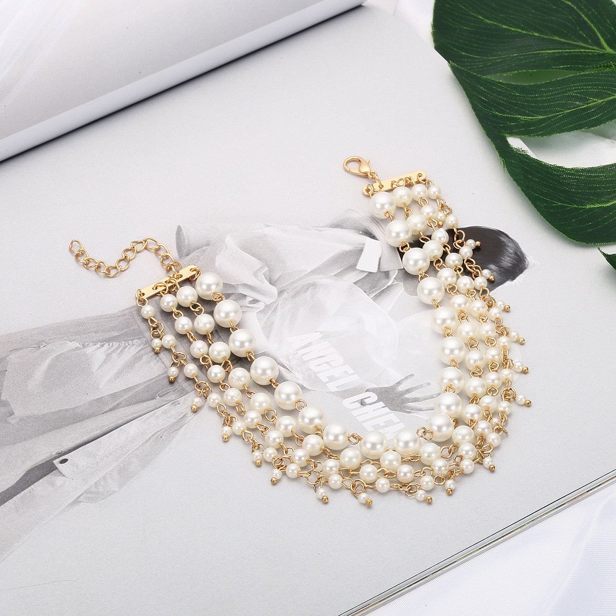 Tassels Multi-layer Simulated Pearl Ankle Leg Bracelet Boho