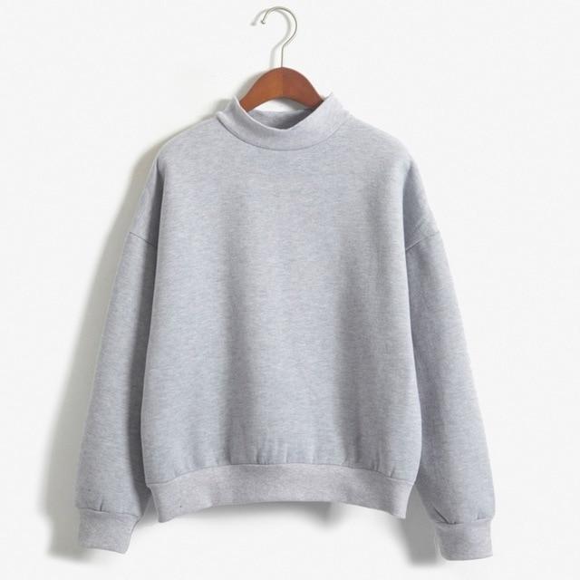 Cute Hoodies Pullover Loose Fleece Thick Knit Sweatshirt