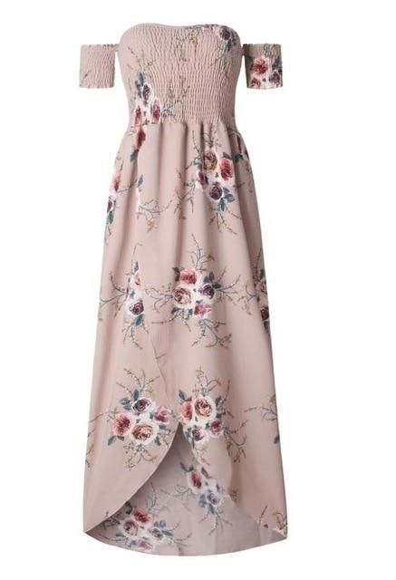 Sexy floral Dress Summer Split  Maxi Beach Sundress