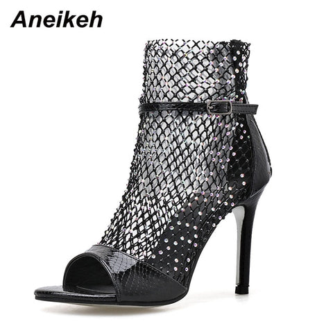 Summer Glitter Gladiator Air mesh Sexy Sandals Shoes