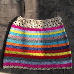 Rainbow BOHO vintage mini skirts