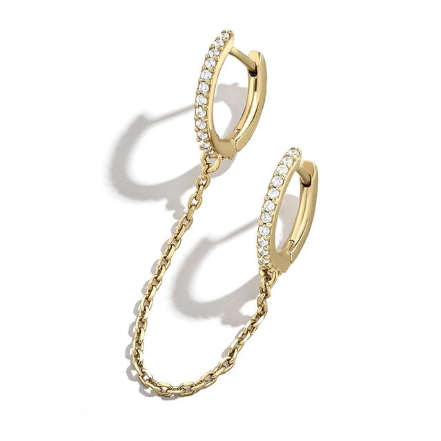 Fashion Circle Ear Cuff Retractable Earrings