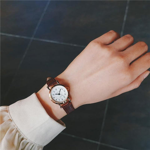Bamboo Knot Vintage Leather Small Watches