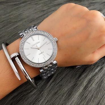 Fashion Silver Watch Women Watches Rhinestone Women's Watches