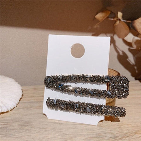 Strip Rectangular Popular Hair Clips Rhinestone Shiny