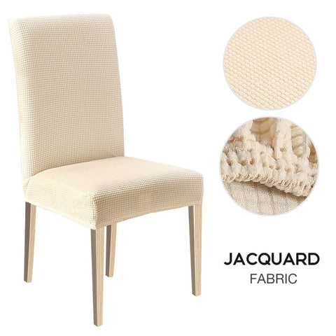1/2/4/6pcs Dining Chair Cover Jacquard Spandex Slipcover Protector