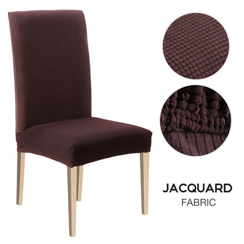 1/2/4/6pcs Dining Chair Cover Jacquard Spandex Slipcover Protector