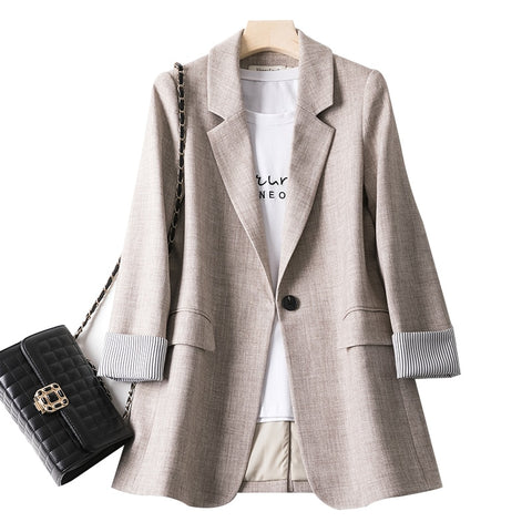 Fashion Business Plaid Suits Women Work Office Blazer