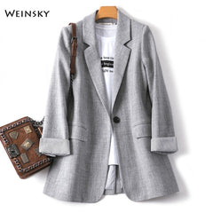 Fashion Business Plaid Suits Women Work Office Blazer