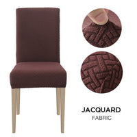 1/2/4/6pcs Dining Chair Cover Jacquard Spandex Slipcover Protector