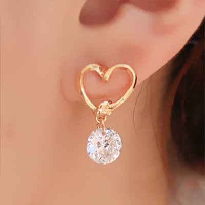 Crystal Flower Stud Earrings  Rhinestones