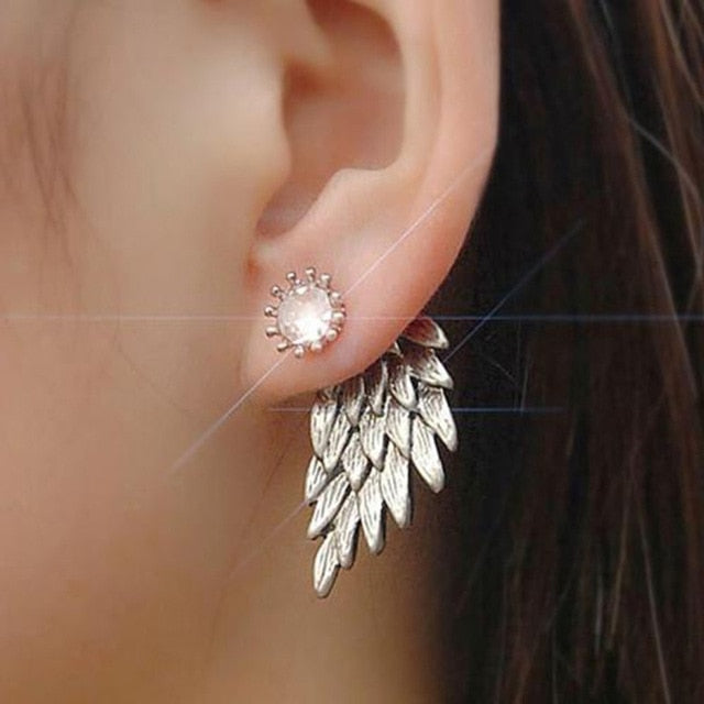 Crystal Flower Stud Earrings  Rhinestones