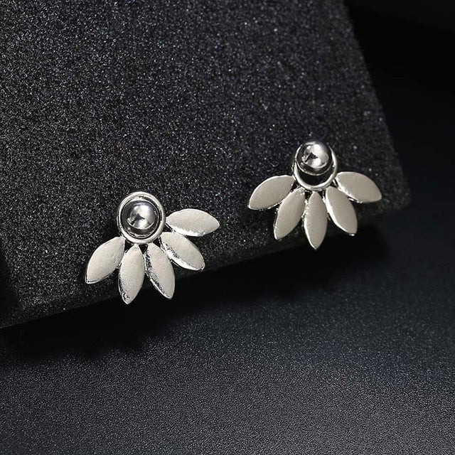 Crystal Flower Stud Earrings  Rhinestones