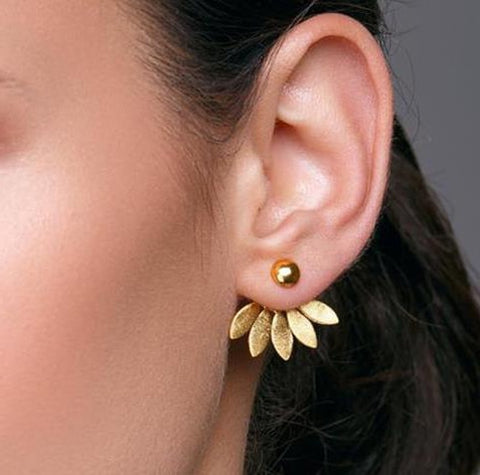 Crystal Flower Stud Earrings  Rhinestones