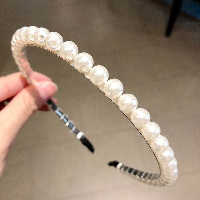 Elegant Full Pearls Simple Hairbands