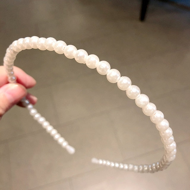 Elegant Full Pearls Simple Hairbands