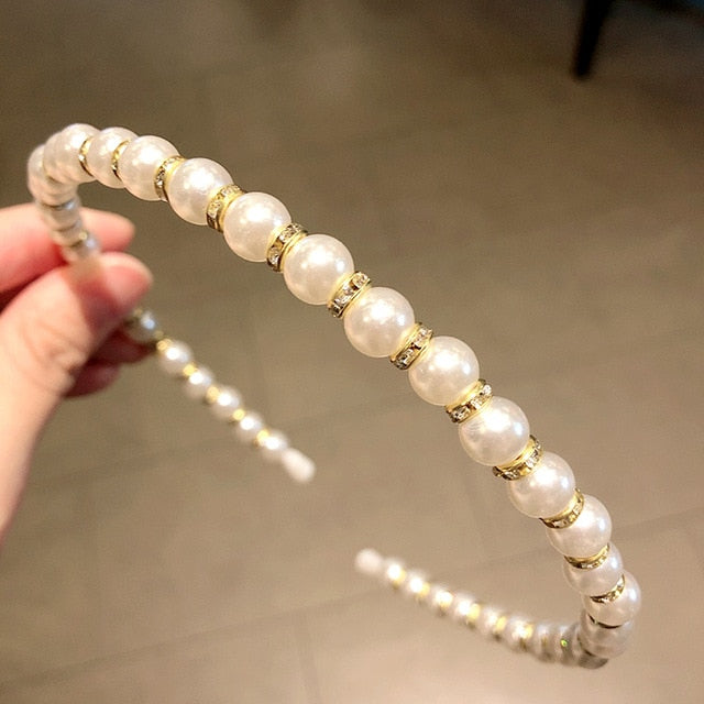 Elegant Full Pearls Simple Hairbands