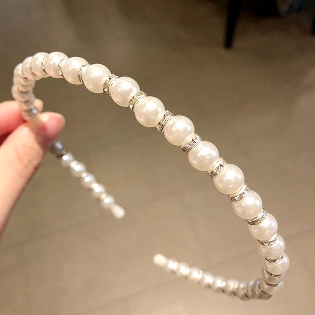 Elegant Full Pearls Simple Hairbands