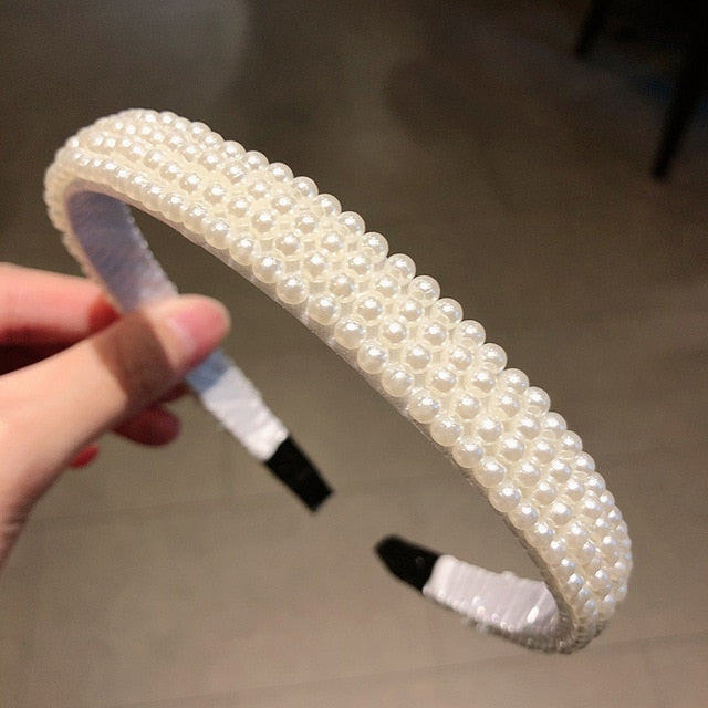 Elegant Full Pearls Simple Hairbands