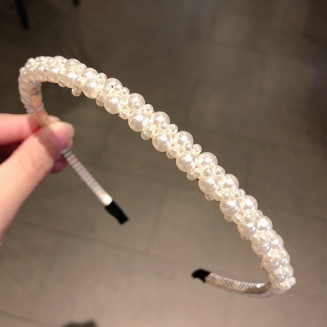 Elegant Full Pearls Simple Hairbands