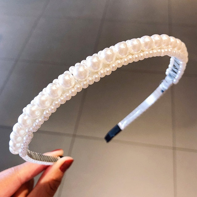 Elegant Full Pearls Simple Hairbands