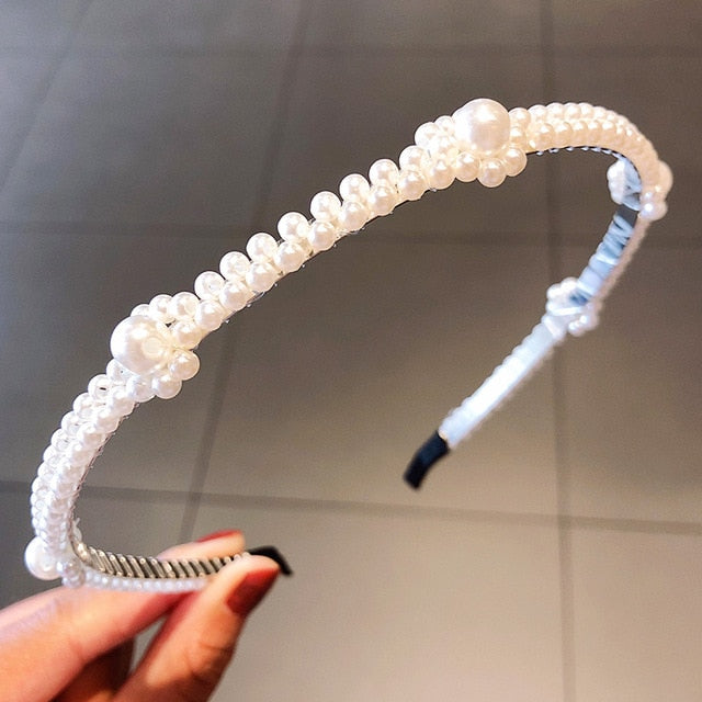 Elegant Full Pearls Simple Hairbands