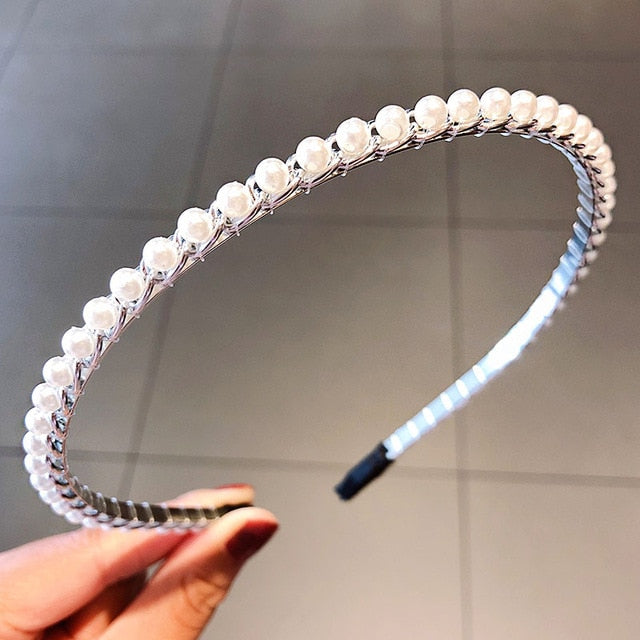 Elegant Full Pearls Simple Hairbands