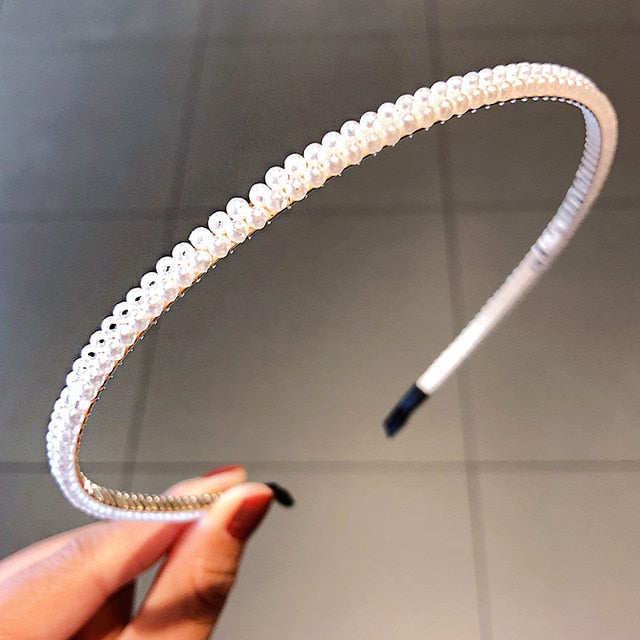 Elegant Full Pearls Simple Hairbands