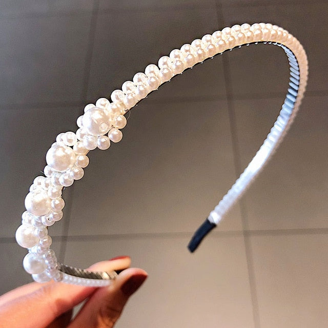 Elegant Full Pearls Simple Hairbands