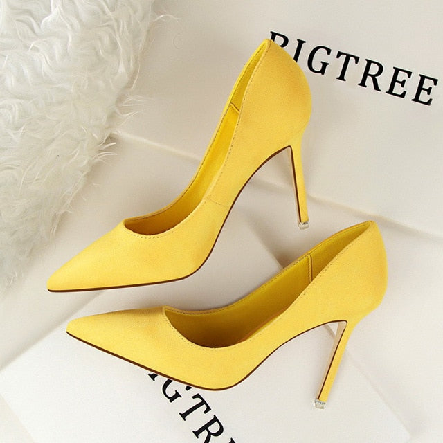 Women Pumps Fashion 9cm High HeelsCasual Pointed Toe