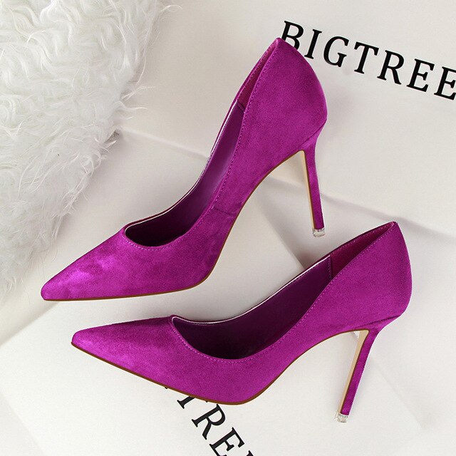 Women Pumps Fashion 9cm High HeelsCasual Pointed Toe