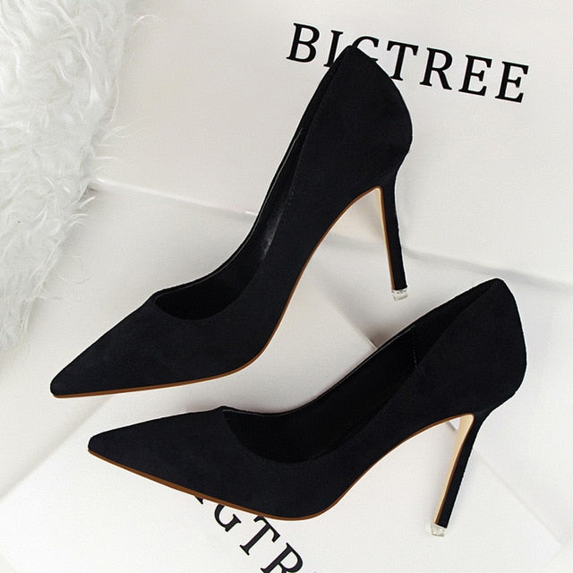 Women Pumps Fashion 9cm High HeelsCasual Pointed Toe