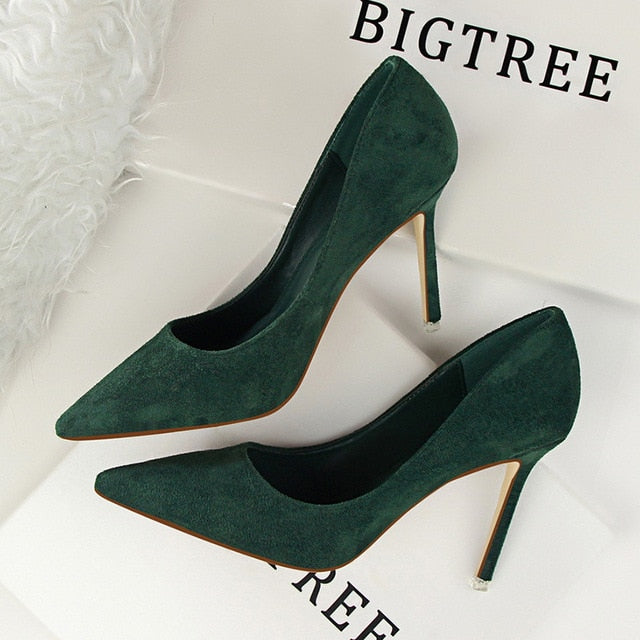 Women Pumps Fashion 9cm High HeelsCasual Pointed Toe