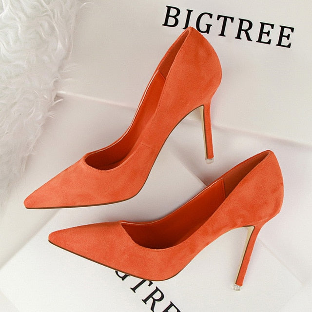 Women Pumps Fashion 9cm High HeelsCasual Pointed Toe