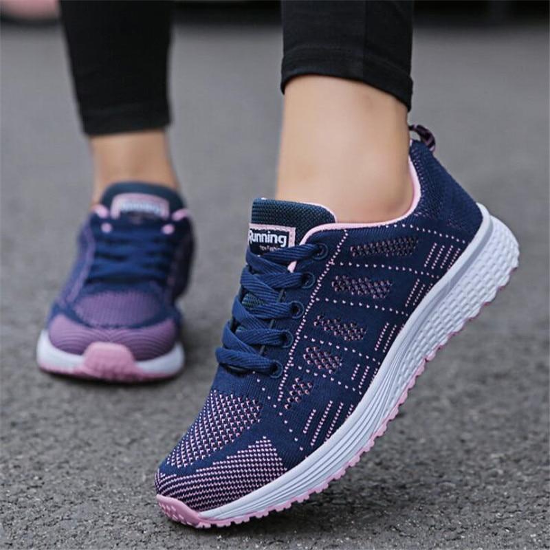 Casual Fashion Breathable Walking Mesh Flat Shoes