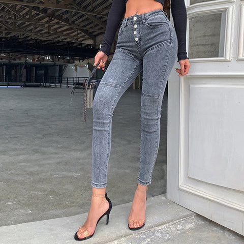 Jeans Women's High Waist Stretch Hip Slim Fit Skinny