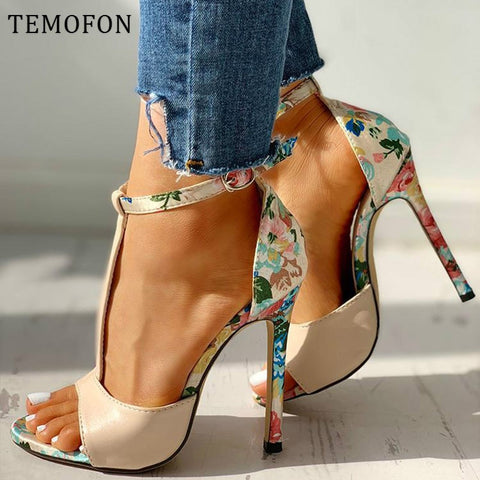 high heels with ankle strap peep toe pumps sandals