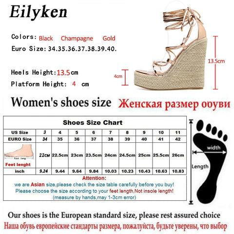 Sandals Open Toe Ankle Strap Ladies Platform Wedges Sandals High heels Shoes