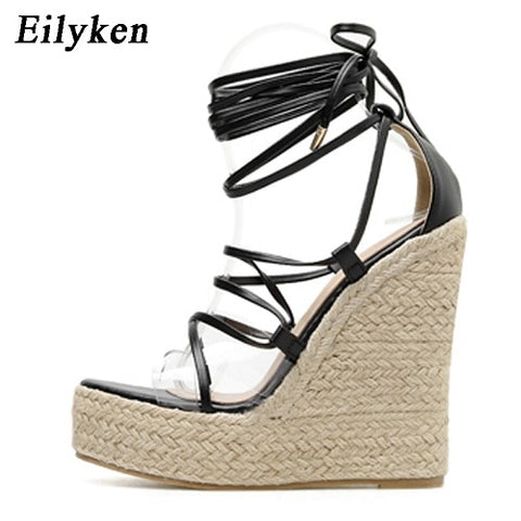 Sandals Open Toe Ankle Strap Ladies Platform Wedges Sandals High heels Shoes