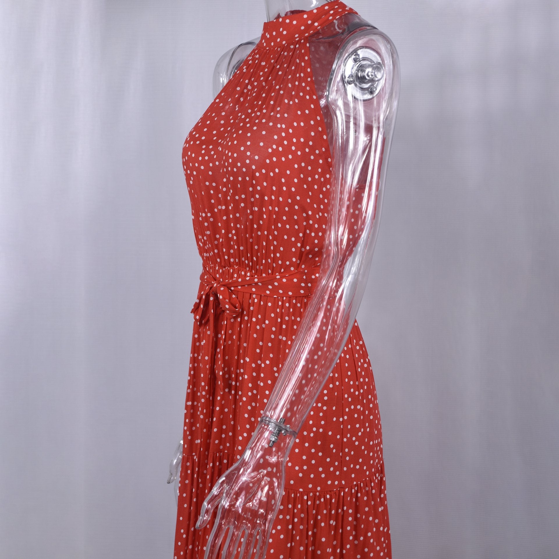 Floral Casual Midi Dresses Halter Strapless Vintage Print