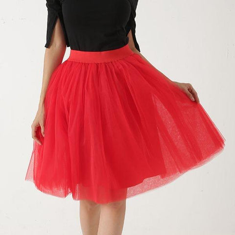 Party Train Puffy 5Layer 60CM Fashion Tulle Skirt