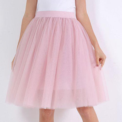 Party Train Puffy 5Layer 60CM Fashion Tulle Skirt