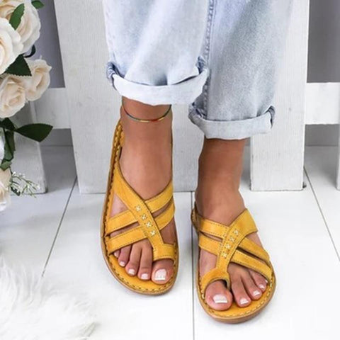 Gladiator Comfy Slippers  Roman Wedge Sandals
